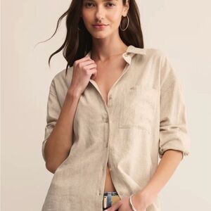 Z Supply Alfie Linen Button-Up Shirt